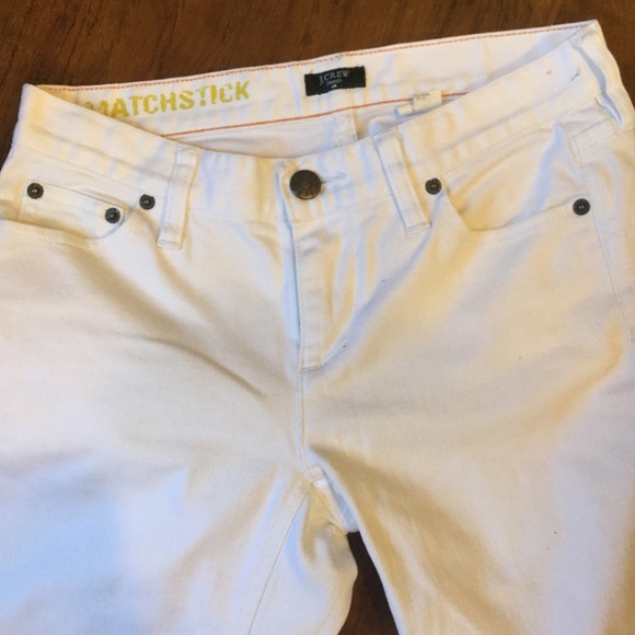 J. Crew- Matchstick White Cropped Jeans. Size 26 - Picture 4 of 5